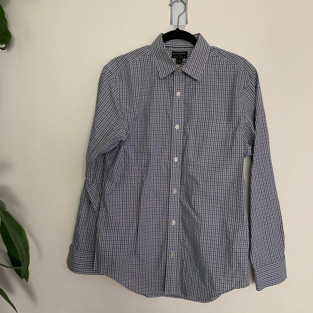 Banana Republic plaid button down shirt